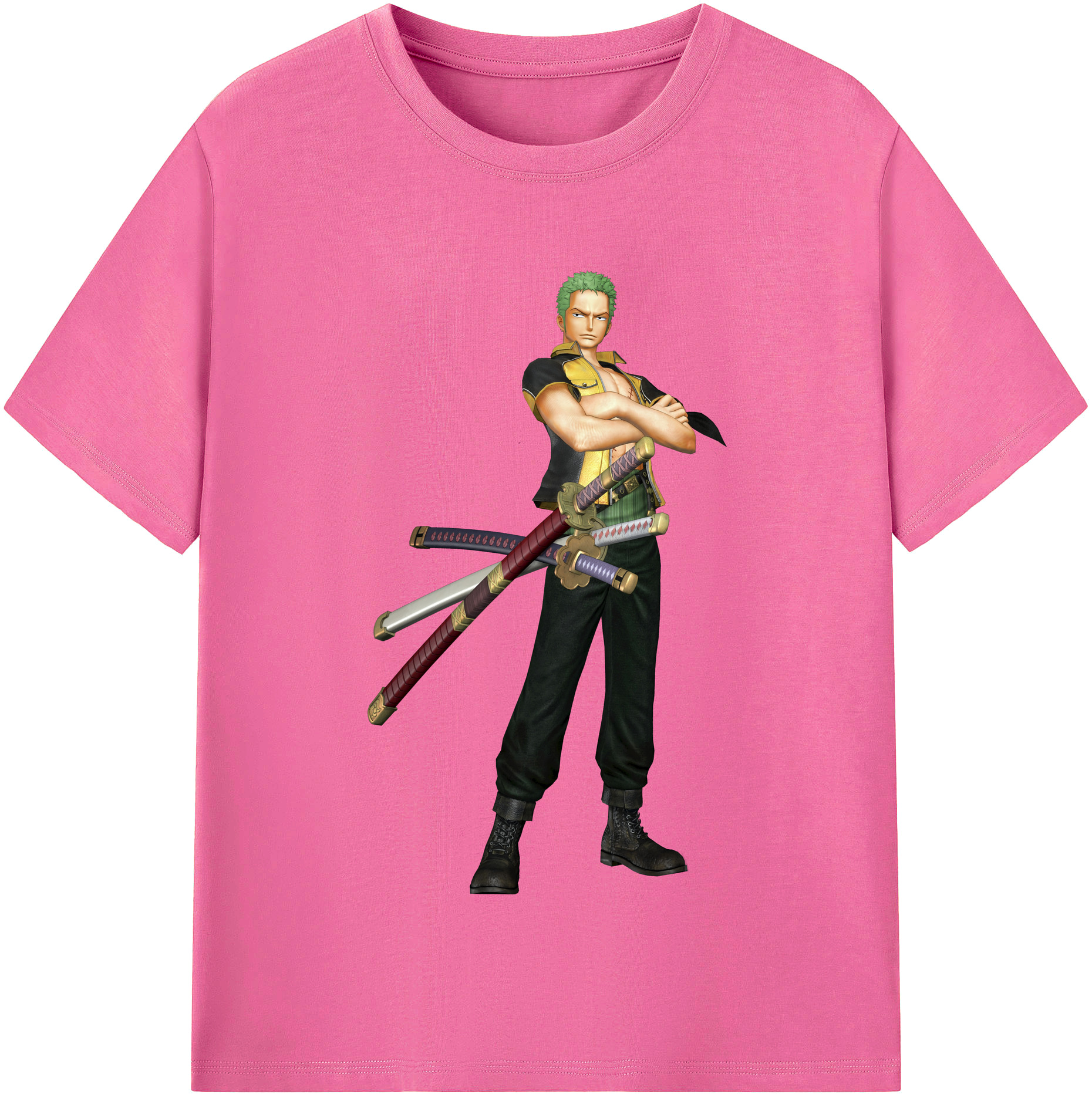 ワンピース ロロノア・ゾロ ONE PIECE Roronoa Zoro レディースカジュアルプリントTシャツ（綿100％）